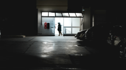 parking lot at night